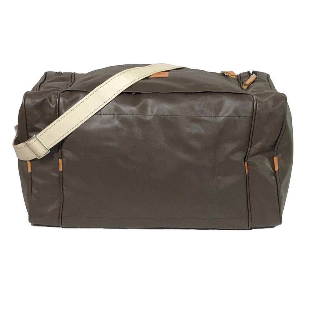 Jon Hart Square Weekender Travel Bag Duffle Luggage Brown Coated - Picture 8 of 12